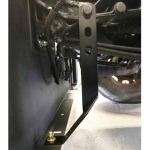 Black Powder-Coated Bumper Support Brackets For 16, 18, 20 Inch Bumpers For Peterbilt 378 & 379