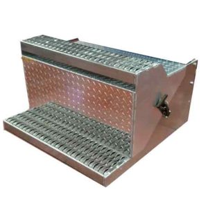 CSM Diamond Plate Aluminum Battery Box, 31 X 30 X 15 Inch For Peterbilt 359, 377, 378, 379