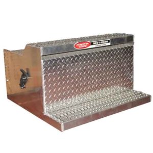 BESTfit Diamond Plate Aluminum 31 Inch Battery Box New Style Step For Peterbilt 378, 379