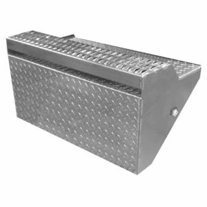 CSM Diamond Plate Aluminum OE Style Battery Box Replacement Lid With Old Style Grip Step For Peterbilt 359, 377, 378 & 379
