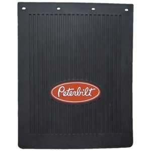 24 X 30 Inch Black Rubber Peterbilt Logo Mud Flap