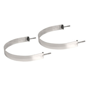 CSM SS Air Tank Straps W/ Welded In Studs For Peterbilt W/ 9 Inch Diameter Air Tanks