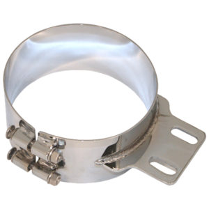 SS 8 Inch Exhaust Straight Band Clamp  For Peterbilt 377, 378, 379, 386, 388, 389