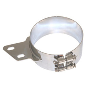 Lincoln Chrome 8 Inch Angled Exhaust Mounting Clamp For Peterbilt 377, 378, 379, 386, 388, 389