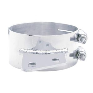 BESTfit 6 Inch Chrome-Plated SS Wide Angled Exhaust Clamp Replaces 50BJ-APB600SCP For Peterbilt 377, 378, 379, 386, 388 & 389