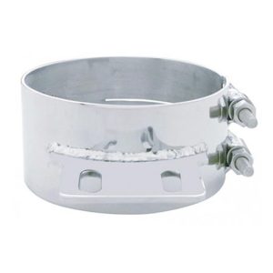 BESTfit 8 Inch Chrome-Plated SS Wide Straight Clamp Replaces 50BJ-PB800SCP For Peterbilt 377, 378, 379, 386, 388, and 389
