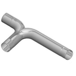 5 Inch Chrome Taper Lock Y Pipe For Lincoln Chrome Long Elbow For Peterbilt 378, 379, 389 Glider