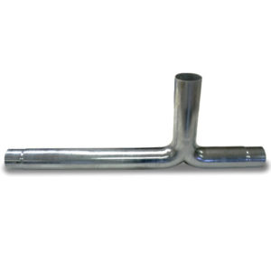 5 Inch Aluminized Taper Lock Y Pipe For BESTfit Long 90 Degree Elbow For Peterbilt 378, 379,389 Glider