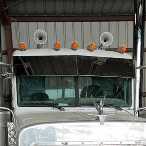 14 Inch Stainless Steel Blind Mount Drop Visor For Peterbilt 379, 378, 385, 386, 388 & 389