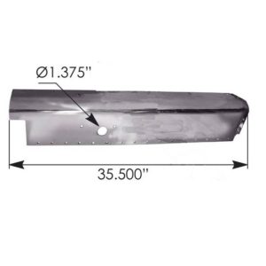 Chrome Grille Surround Side  For Peterbilt 379 Extended Hood - Driver Side