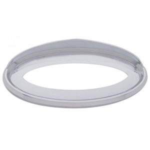 Chrome-Plated Plastic Emblem Bezel W/ Visor For Peterbilt