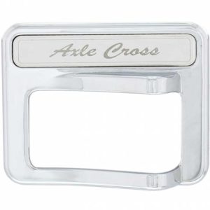 Chrome Plastic Rocker Switch Cover - Axle Cross For Peterbilt 567, 579, 587 2012-Newer