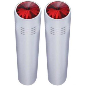 2.25 Inch Chrome Long Toggle Extension With Red Jewel  For Peterbilt - Pair