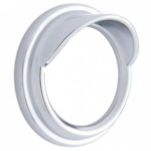 Chrome Classic Style Small Gauge Cover W/ Visor For Peterbilt 300 Series