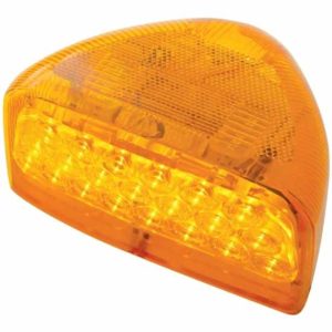 31 LED Front Turn Signal Light W/ Mounting Base - Amber LED/ Amber Lens For Peterbilt 357, 365, 367, 378, 379