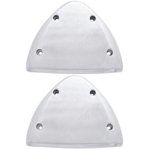 Polished Aluminum Headlight Turn Signal Cover Kit For Peterbilt 357, 365, 367, 378, 379 - Pair