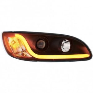 Blackout Projection Headlight  For Peterbilt 384, 386 & 387 Passenger Side