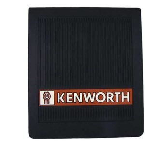 14 X 16 Inch Black Rubber Kenworth Logo Mud Flap, Front