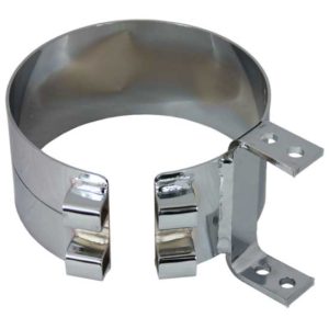 6 Inch Lincoln Chrome Plated Stainless Steel Wide Exhaust Clamp For Kenworth AeroCab