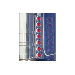 CSM 15 Inch Air Cleaner Rear Light Panels W/ 14 - 2 Inch Light Holes For Kenworth W900