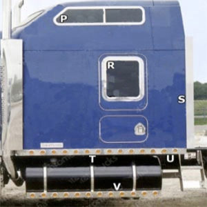 CSM Stainless Sleeper Door Window Trim Kit For Studio Sleeper For Kenworth