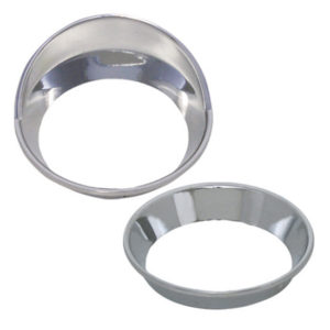 Chrome Plastic Small Gauge Bezel W/ Visor  For Kenworth