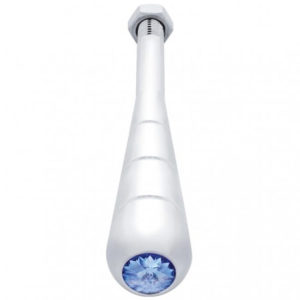 Chrome Tilt Column Handle W/ Blue Jewel  For Freightliner Classic & FLD - 4.75 Inch