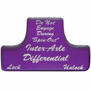 Glossy Purple Axle Differential Switch Guard Sticker For Freightliner