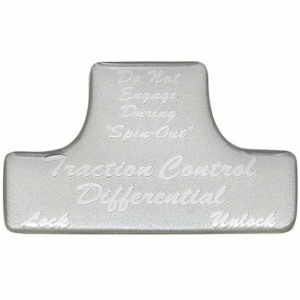 Glossy Silver Traction Control Differential Switch Guard Sticker For Freightliner
