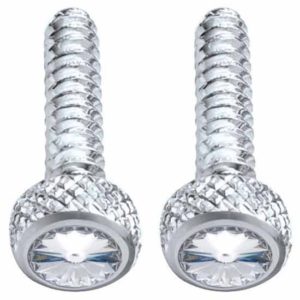 Chrome Short Dash Screw With Clear Jewel For Freightliner