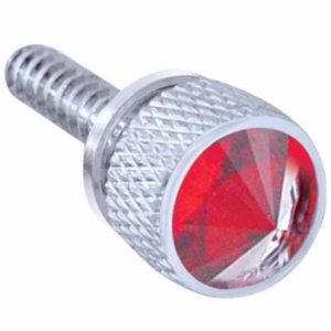 Chrome Dash Screws With Red Jewel For Freightliner Cascadia