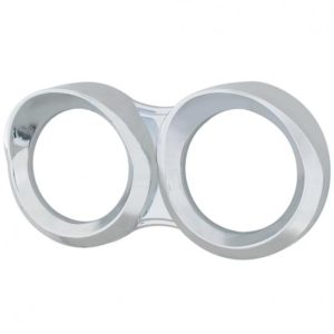 Chrome Small Horizontal 2 Gauge Cluster W/ Visors For Freightliner Cascadia 2007-2018