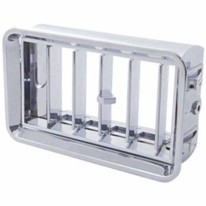 Chrome Plastic AC Vent Without Louvers For Freightliner Classic & FLD