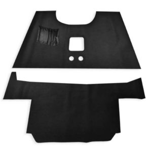 Black Carpet Floor Mat Kit For Cab & Sleeper For Freightliner Cascadia With Manual Transmission