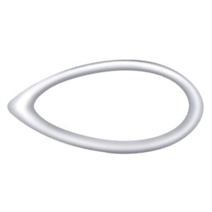 Chrome Plastic Teardrop Shaped Light Bezel For Freightliner Cascadia 2008-2018 Models