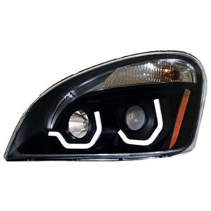Blackout Projection Headlight Assembly W/ LED Light Bar For Freightliner Cascadia
