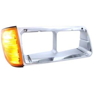 Chrome Headlight Bezel With Turn Signal Replaces A06-20738-001 For Freightliner FLD
