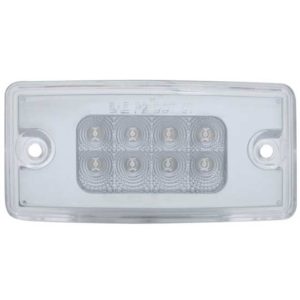 8 Diode Amber Rectangular Reflector LED Cab Light W/ Clear Lens For Freightliner