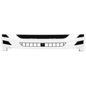 Painted White ABS Plastic Wide Front Grille With Black Grille Opening Accent For Isuzu NPR 2013-Current
