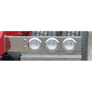 Rear Spring Loaded Light Bars W/ 6 - 4 Inch Red LED Clear Lens Lights & 3.75 Inch Bolt Spacing