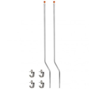 Stainless Steel Bumper Guide Kit W/ Amber Skull Light