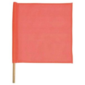 BESTfit Red Mesh Safety Flag W/ Wood Staff