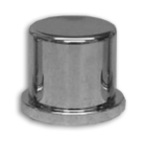 1.125 & 1.0625 Inch Chrome Plastic Top Hat Nut Cover with Flange  - 10 Pack