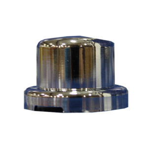 13MM & 1/2 Inch Chrome Plastic Top Hat Nut Cover With Flange  - 10 Pack