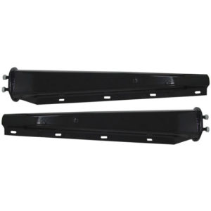 Black Steel Spring Loaded Mud Flap Hangers, 30 Inch W/ 2 Inch Mounting Bolt Center