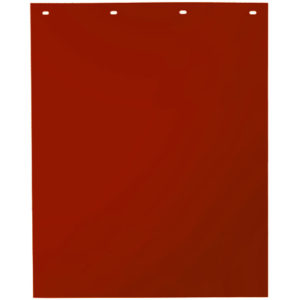 24 X 30 Inch Red Polymer Mud Flap W/ Ribbed Backing