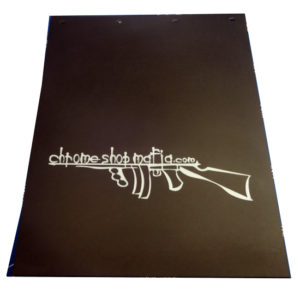 24 X 30 Inch Chrome Shop Mafia Black Rubber Mud Flap Driver Side