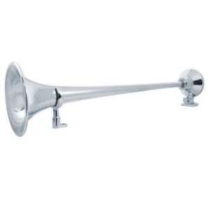 Chrome Emergency Stutter Horn W/ 6 Inch Diameter
