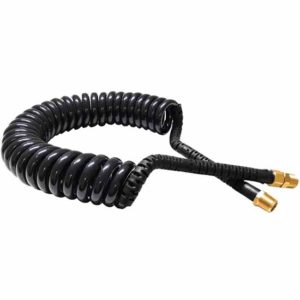 12 Foot Kink-Repairing 40MM Diameter Air Brake Coiled Hoses With Black Grips-Single Replacement