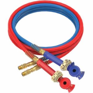 13.5 Foot Rubber Air Line Gladhands Set With Flexible Red/Blue Grips